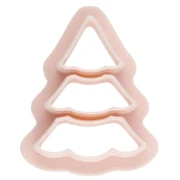 Tagliabiscotti a forma di albero di Natale 25x19 mm in polimero biodegradabile - Beige x1
