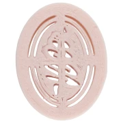 Tagliabiscotti ovale 25x18 mm - motivo albero di Natale - in polimero biodegradabile - Beige x1