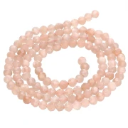 Perla rotonda sfaccettata da 3,5 mm in pietra semipreziosa - Sabbia x 38 cm