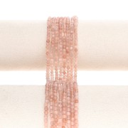 Perla rotonda sfaccettata da 3,5 mm in pietra semipreziosa - Sabbia x 38 cm