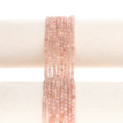 Perla rotonda sfaccettata da 3,5 mm in pietra semipreziosa - Sabbia x 38 cm