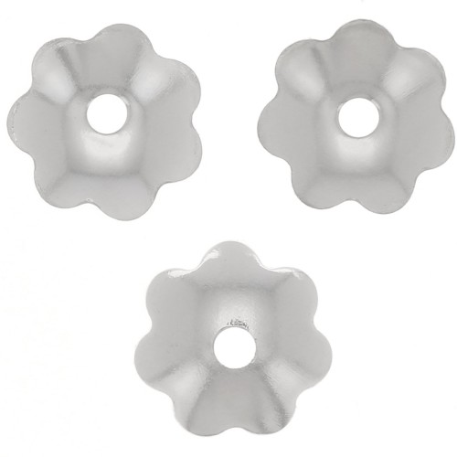 Coppette per fiori da 6 mm - Argento x20