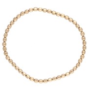 Braccialetto elastico con perline sfaccettate da 3 mm - Gold filled (oro laminato) x1