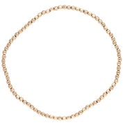 Braccialetto elastico con perline sfaccettate da 2 mm - Gold filled (oro laminato) x1