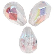 Crystal - Perla a forma di pera sfaccettate 7x5 mm - Crystal AB x25 Perla a forma di pera sfaccettate 7x5 mm - Crystal AB x25