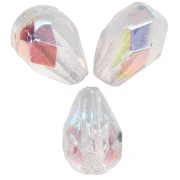 Perla a forma di pera sfaccettate 7x5 mm - Crystal AB x25