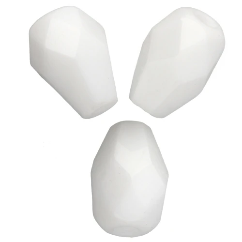 Perla a forma di pera sfaccettate 7x5 mm - Chalk White x25