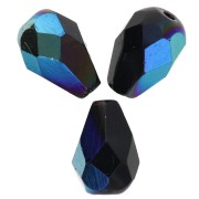 Perla a forma di pera sfaccettate 7x5 mm - Jet AB x25