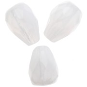 Perla a forma di pera sfaccettate 10x7 mm - Opale bianco x20