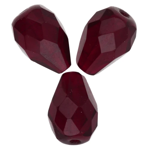 Perla a forma di pera sfaccettate 10x7 mm - Granato x20