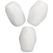 Chalkwhite - Perla a forma di oliva sfaccettate 6x4 mm - Bianco gesso x25 Perla a forma di oliva sfaccettate 6x4 mm - Bianco gesso x25