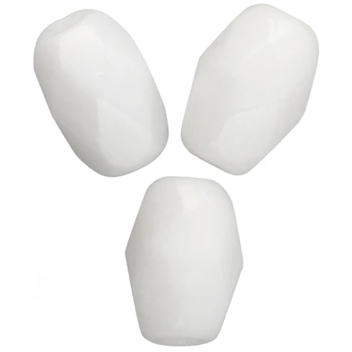 Perla a forma di oliva sfaccettate 6x4 mm - Bianco gesso x25