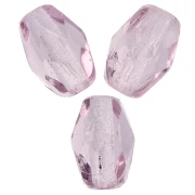 Perla a forma di oliva sfaccettate 6x4 mm - Ametista chiara x25