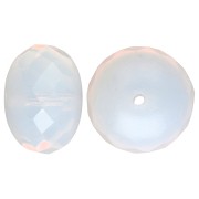 Perla a forma di ciambella 17x11 mm - Opale bianco x1