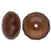 Perla a forma di ciambella 17x11 mm - Topazio affumicato chiaro x1