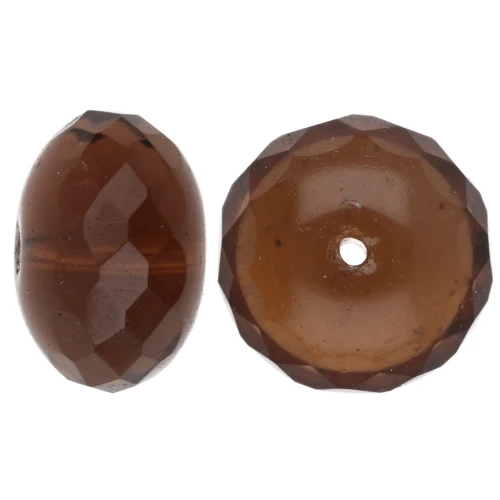 Perla a forma di ciambella 17x11 mm - Topazio affumicato chiaro x1