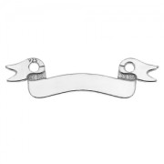 Separatore 2 fori banderuola 21x6 mm in argento 925 x1|raw }}