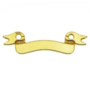 Separatore 2 fori banderuola 21x6 mm in argento 925 Dorato con oro finox1