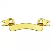 Separatore 2 fori banderuola 21x6 mm in argento 925 Dorato con oro finox1