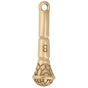 Ciondolo micro 20x5,5 mm - Acciaio inossidabile 316 Dorato x1