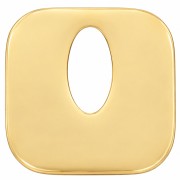 Pendente quadrato scavato da 21 mm - Acciaio inossidabile 316L Dorato x1