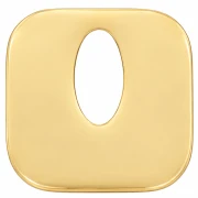 Pendente quadrato scavato da 21 mm - Acciaio inossidabile 316L Dorato x1