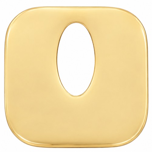 Pendente quadrato scavato da 21 mm - Acciaio inossidabile 316L Dorato x1