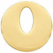 Pendente rotondo scavato da 21 mm - Acciaio inossidabile 316L Dorato x1