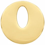 Pendente rotondo scavato da 21 mm - Acciaio inossidabile 316L Dorato x1