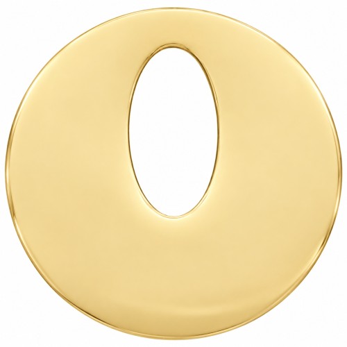 Pendente rotondo scavato da 21 mm - Acciaio inossidabile 316L Dorato x1