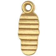 Ciondolo a forma di infradito 16x6 mm con strass - Acciaio inossidabile 304 Dorato - Crystal x1