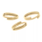 Anelli doppi 5x0,5 mm - Acciaio inossidabile 304 Dorato x100