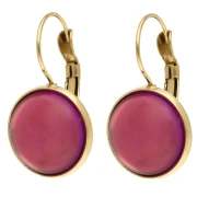 Orecchini a bottone per cabochon da 14 mm - Acciaio inossidabile 304 Dorato x2