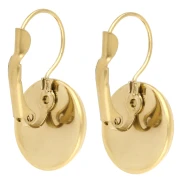 Orecchini a bottone per cabochon da 14 mm - Acciaio inossidabile 304 Dorato x2