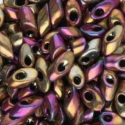 Magatama lungo Miyuki 4x7 mm LMA-188 - Iris metallizzato viola-oro x5g