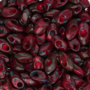 Red - Magatama lungo Miyuki 4x7 mm LMA-4513 - Rosso opaco Picasso x10g Magatama lungo Miyuki 4x7 mm LMA-4513 - Rosso opaco Picasso x10g