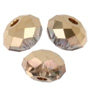 Perle - Perla rotonda appiattita PureCrystal 5040 8 mm - Crystal Aurum x1 Perla rotonda appiattita PureCrystal 5040 8 mm - Crystal Aurum x1