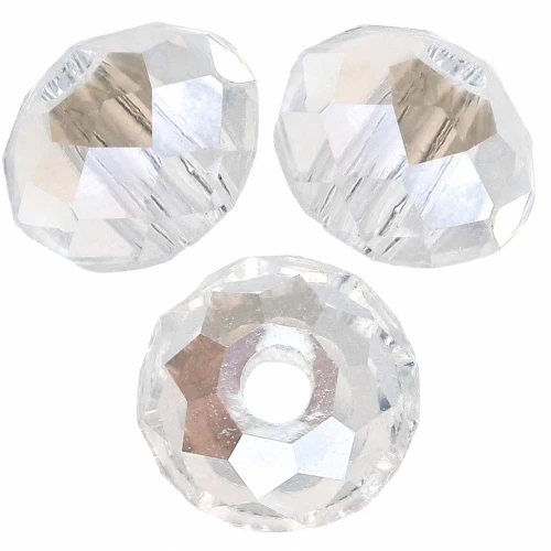 Perla rotonda appiattita PureCrystal 5040 da 4 mm - Crystal Moonlight x20