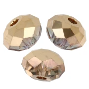 Perla rotonda appiattita PureCrystal 5040 da 4 mm - Crystal Aurum x20