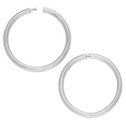Orecchini a cerchio sottili da 14 mm - Argento 925 x2