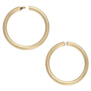 Orecchini a cerchio sottili da 10 mm - Argento 925 dorato con oro fino x2