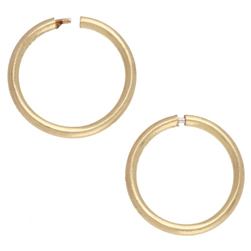 Orecchini a cerchio sottili da 10 mm - Argento 925 dorato con oro fino x2