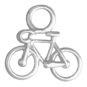 Ciondolo a forma di bicicletta 12,5x13 mm - Argento 925 x1