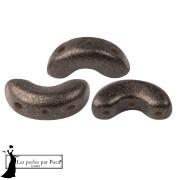 Perla in vetro Arcos® di Puca® 5x10 mm - Bronzo antracite x10 g