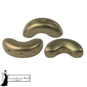 Perla in vetro Arcos® di Puca® 5x10 mm - Verde bronzo x10 g