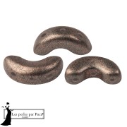Perla in vetro Arcos® di Puca® 5x10 mm - Grigio bronzo x10 g