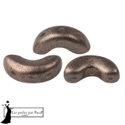 Perla in vetro Arcos® di Puca® 5x10 mm - Grigio bronzo x10 g