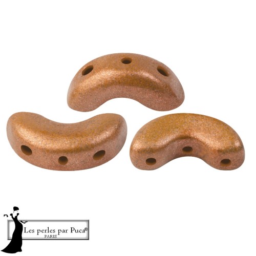 Perla in vetro Arcos® di Puca® 5x10 mm - Bronzo chiaro ramato x10 g