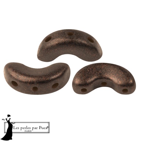 Perla in vetro Arcos® di Puca® 5x10 mm - Bronzo Maroon x10 g