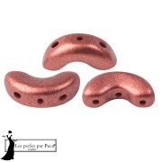 Perla in vetro Arcos® di Puca® 5x10 mm - Bronzo rosa x10 g